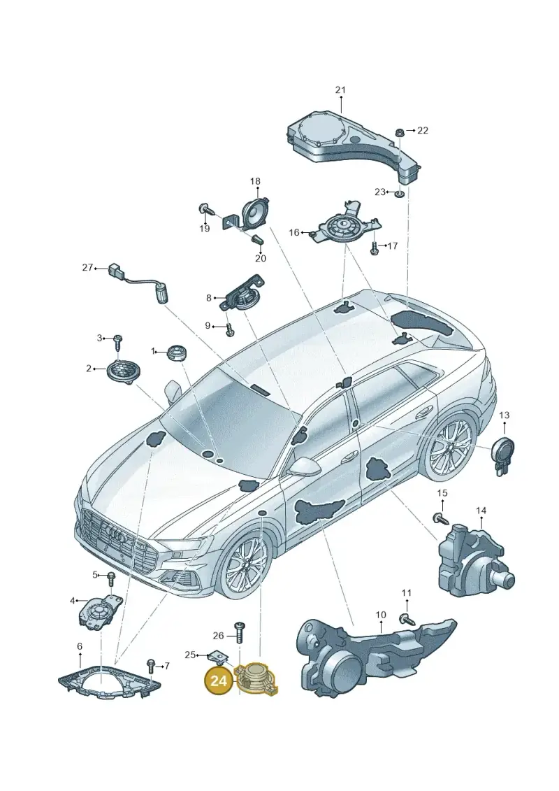 4M0035454A — Audi RS Q8 Quattro (2019-) diagram 429035350, position 24