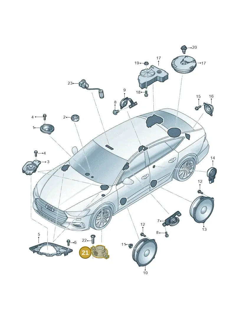 4M0035454A — Audi RS7 Sportback (2019-) diagram 435035350, position 21