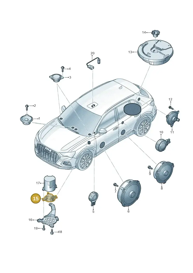 4M0035454A — Audi RSQ3 Sportback (2019-2024) diagram 597035350, position 15