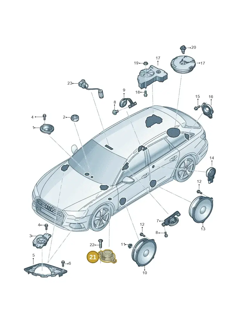 4M0035454C — Audi RS6 Avant (2019-) diagram 430035360, position 21