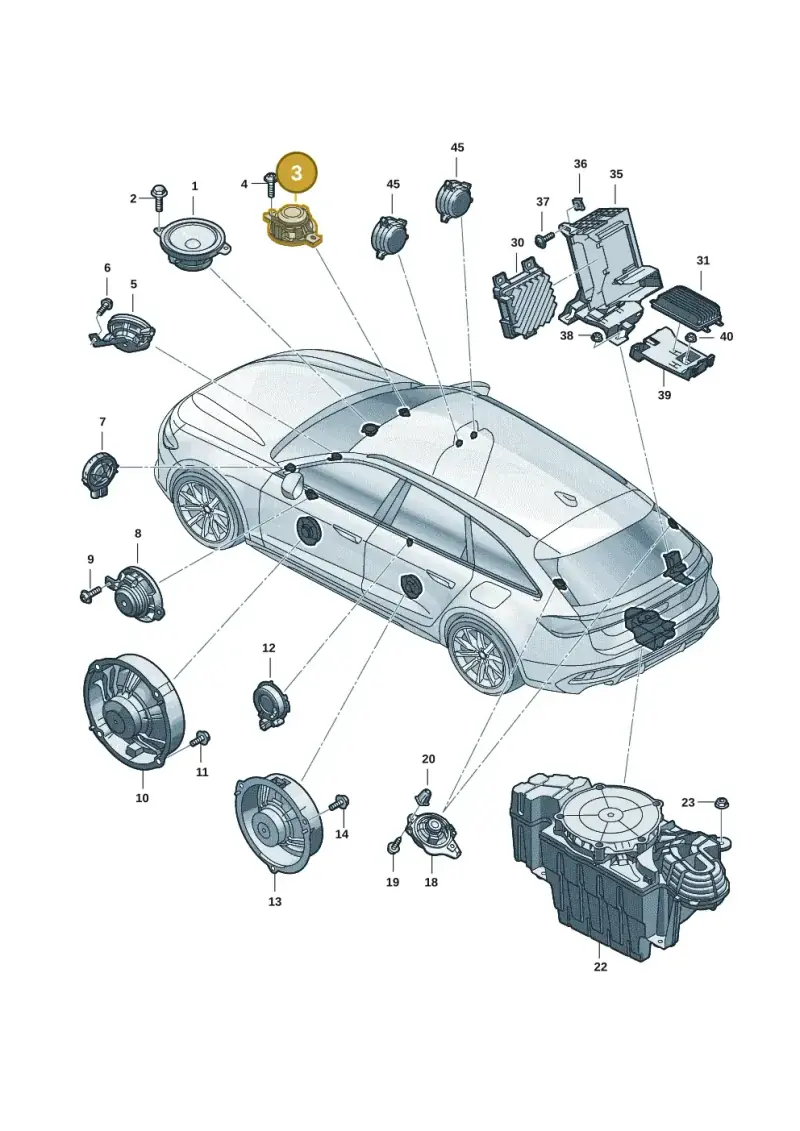 4M0035454C — Audi A5 Avant 2.0 (2024-) diagram 4pa035350, position 3