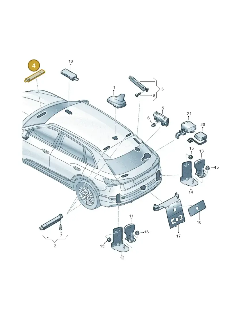 4M0035504 — Audi Q8 e-tron (2018-2025) diagram 586035100, position 4