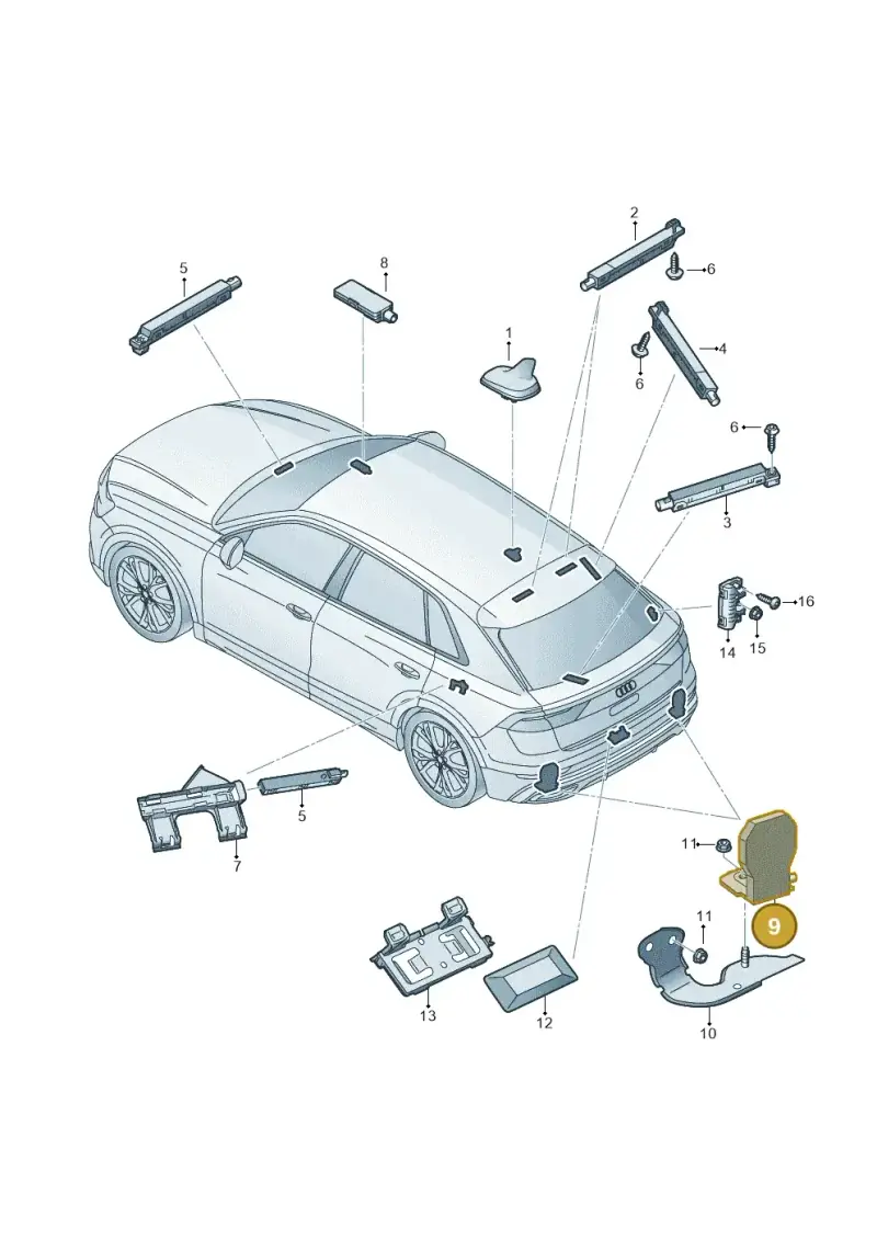 4M0035507 — Audi RS Q8 Quattro (2019-) diagram 429035010, position 9