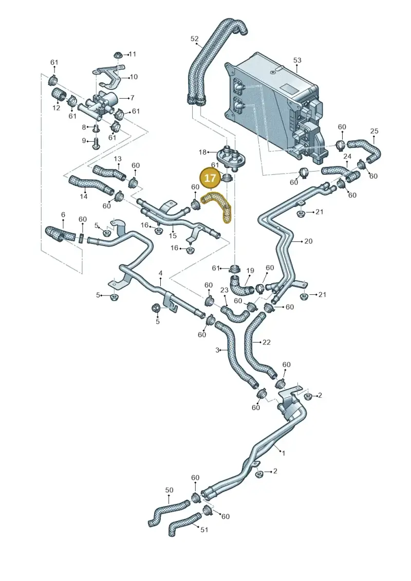 4M0121052C — Audi Q7 qu. 3.0 TDI (2015-2019) diagram 859121530, position 17