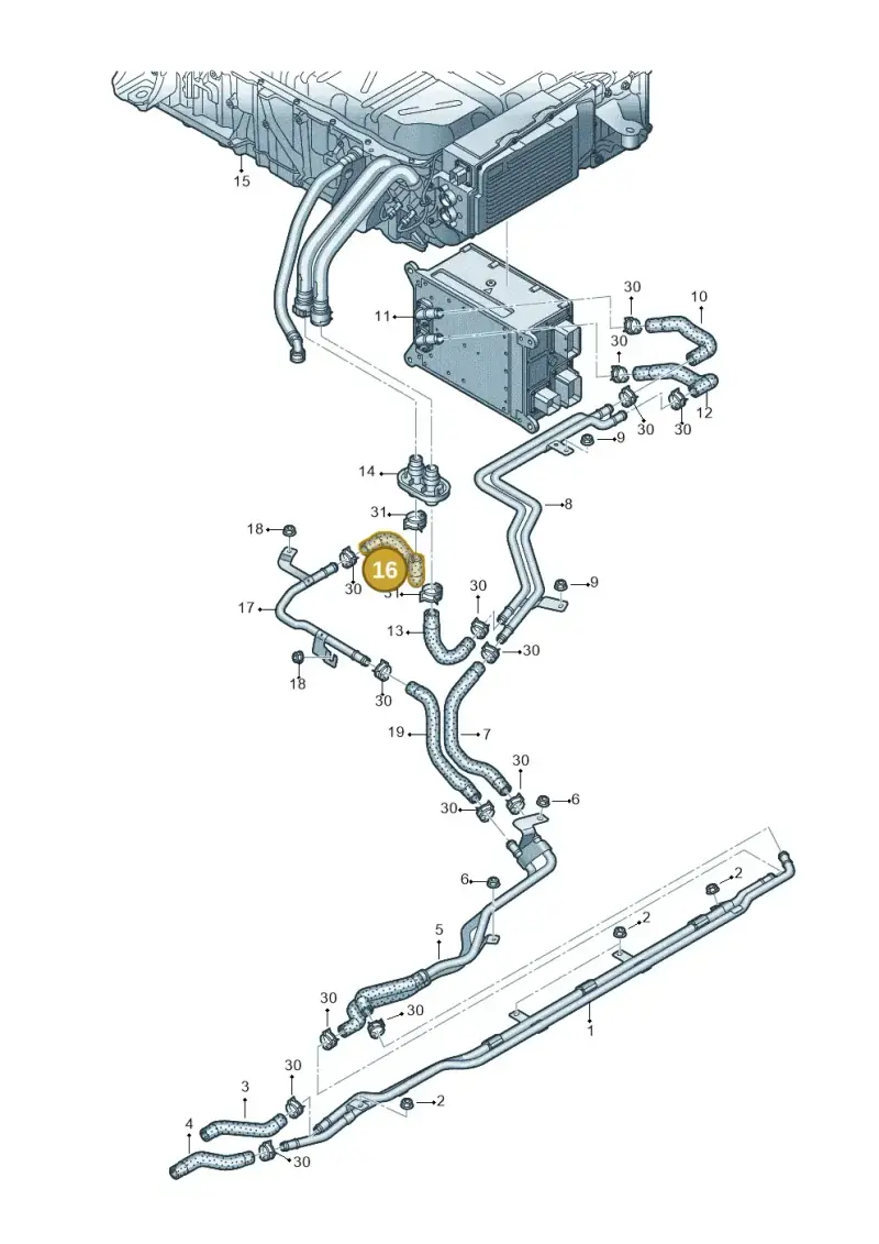 4M0121052C — Audi Q8 Quattro 3,0 (2018-) diagram 859121150, position 16