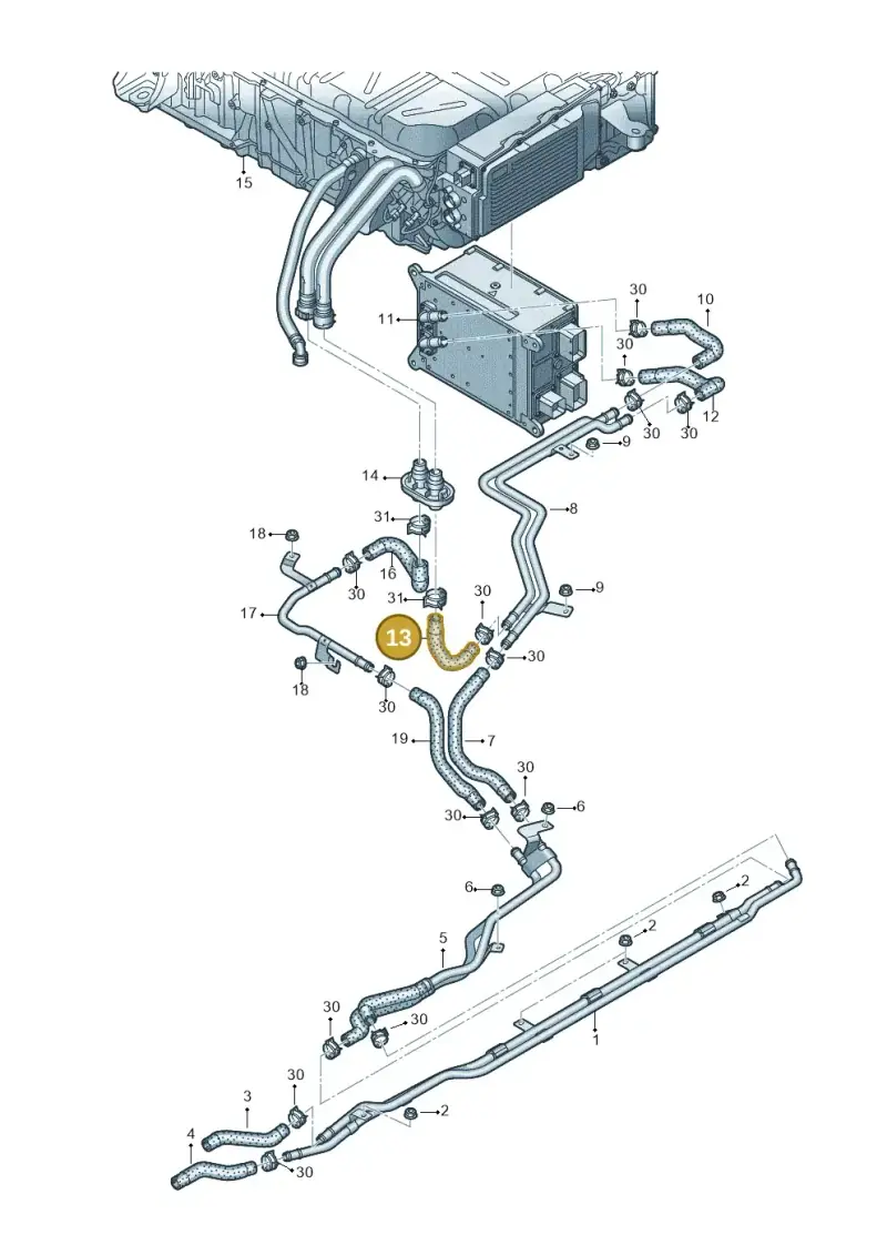 4M0121053S — Audi Q8 Quattro 3,0 (2018-) diagram 859121150, position 13