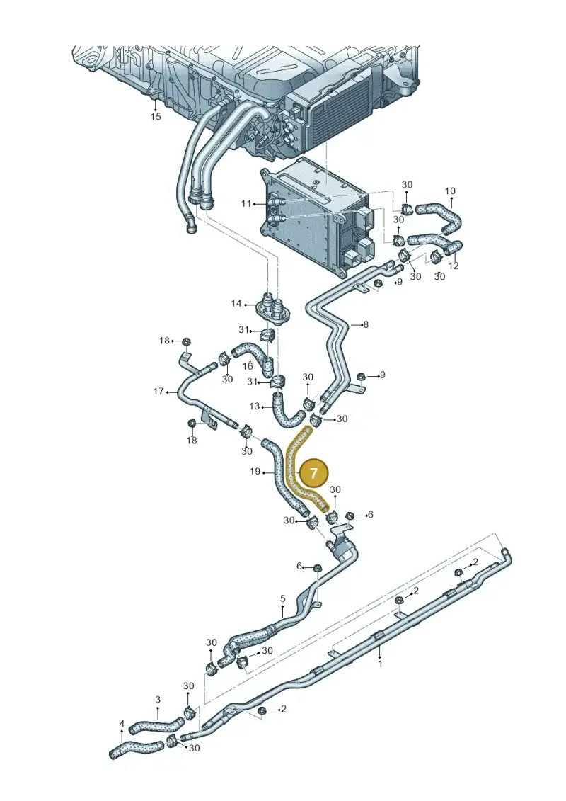 4M0121054E — Audi Q8 Quattro 3,0 (2018-) diagram 859121150, position 7