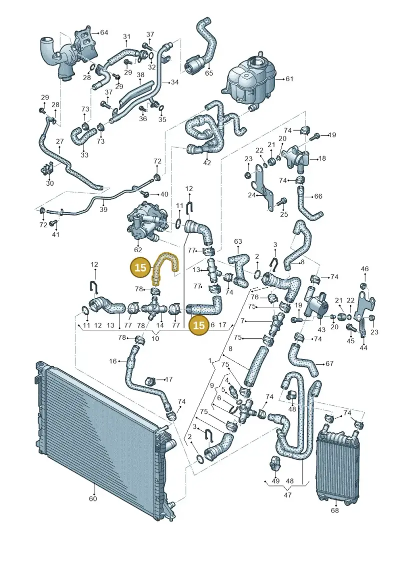 4M0121056AB — Audi Q7 qu. 3.0 TDI (2015-2019) diagram 859121210, position 15