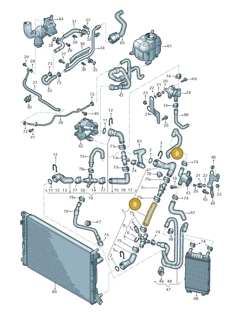 4M0121056AF — Audi Q7 qu. 3.0 TDI (2015-2019) diagram 859121210, position 8