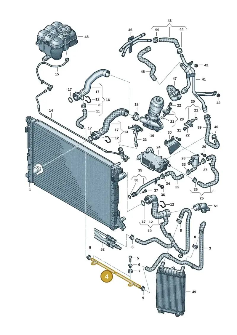 4M0121070F — Audi Q8 Quattro 3,0 (2018-) diagram 859121188, position 4