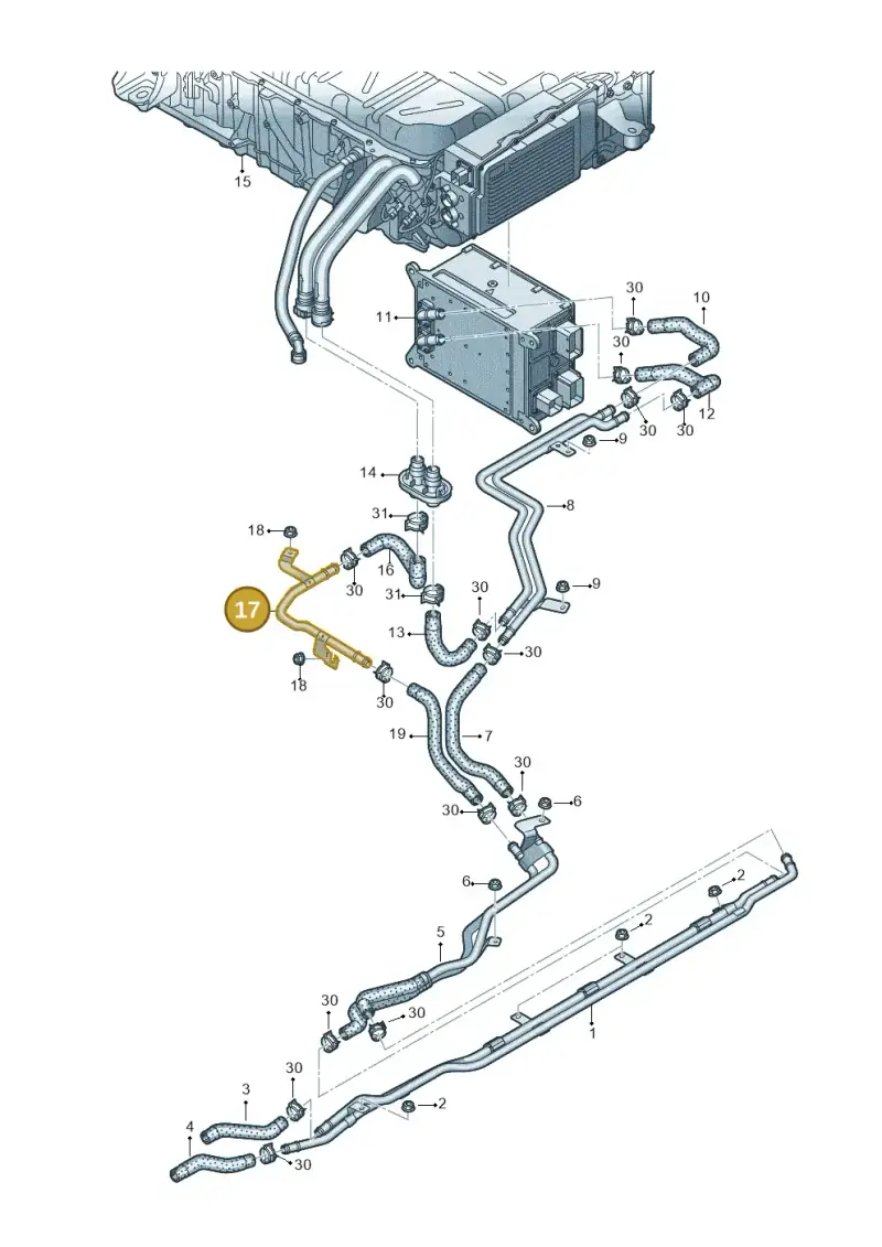 4M0121075E — Audi Q8 Quattro 3,0 (2018-) diagram 859121150, position 17