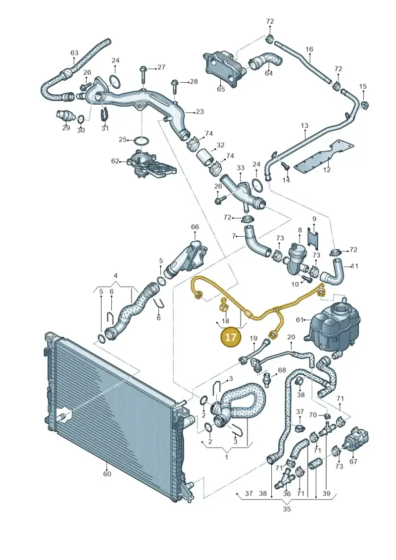 4M0121081AJ — Audi Q7 (2015-2025) diagram 859121400, position 17