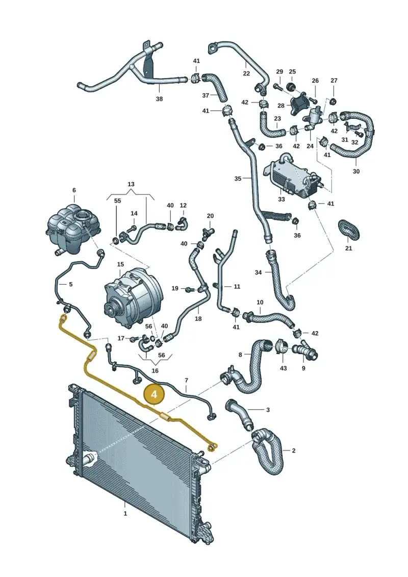 4M0121081CN — Audi Q8 Quattro 3,0 (2018-) diagram 429121039, position 4