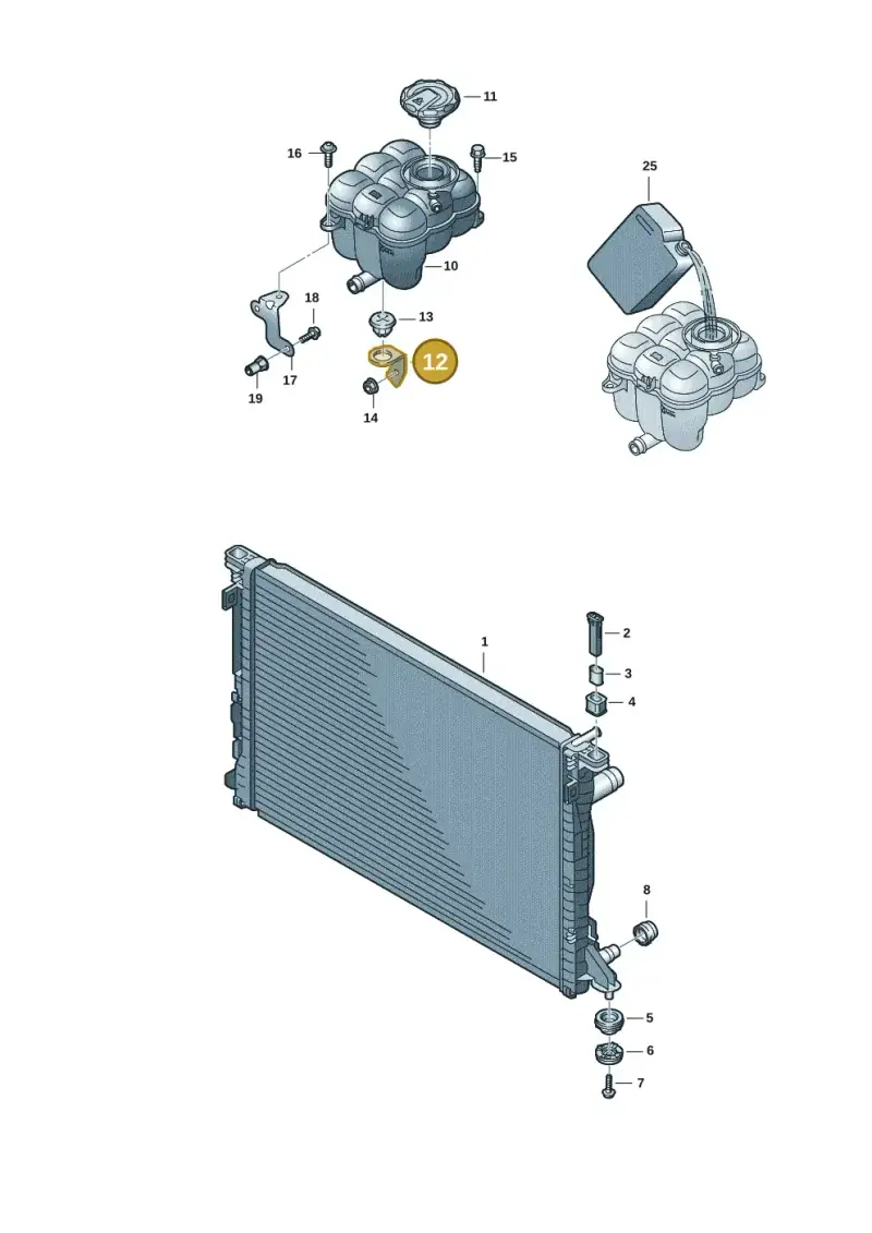 4M0121232E — Audi Q8 Quattro 3,0 (2018-) diagram 429121047, position 12