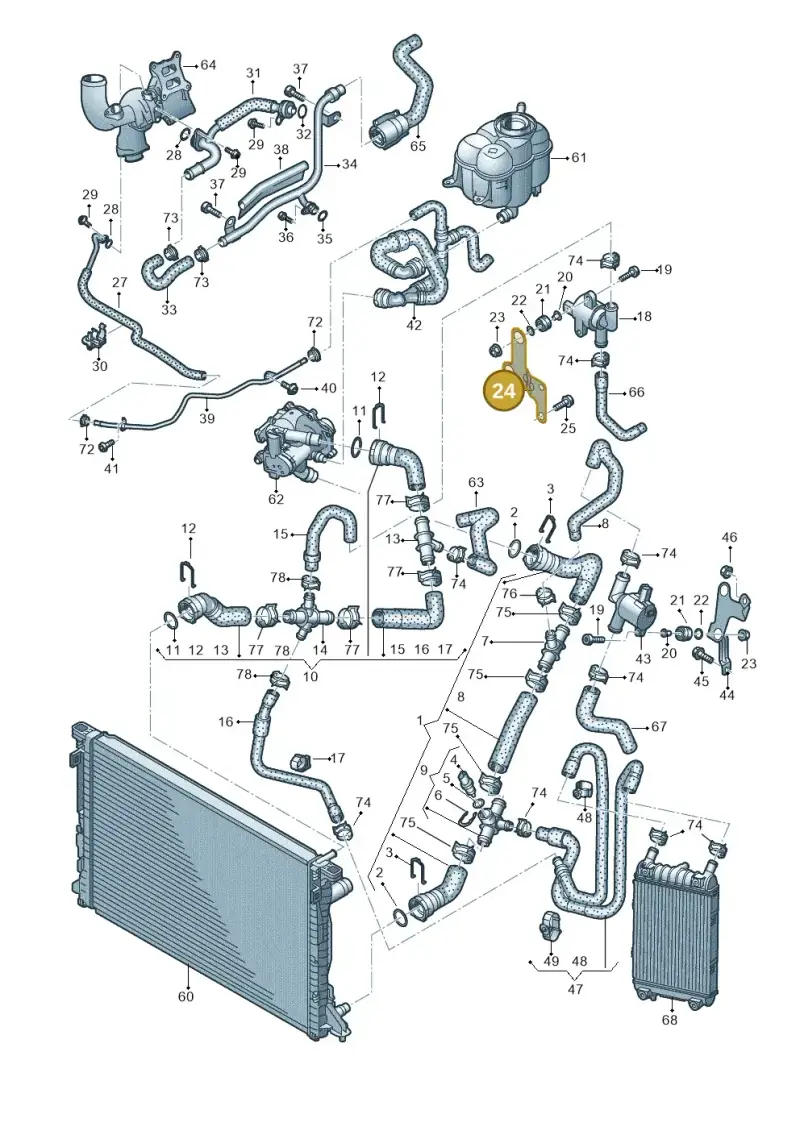4M0121233CH — Audi Q7 qu. 3.0 TDI (2015-2019) diagram 859121210, position 24