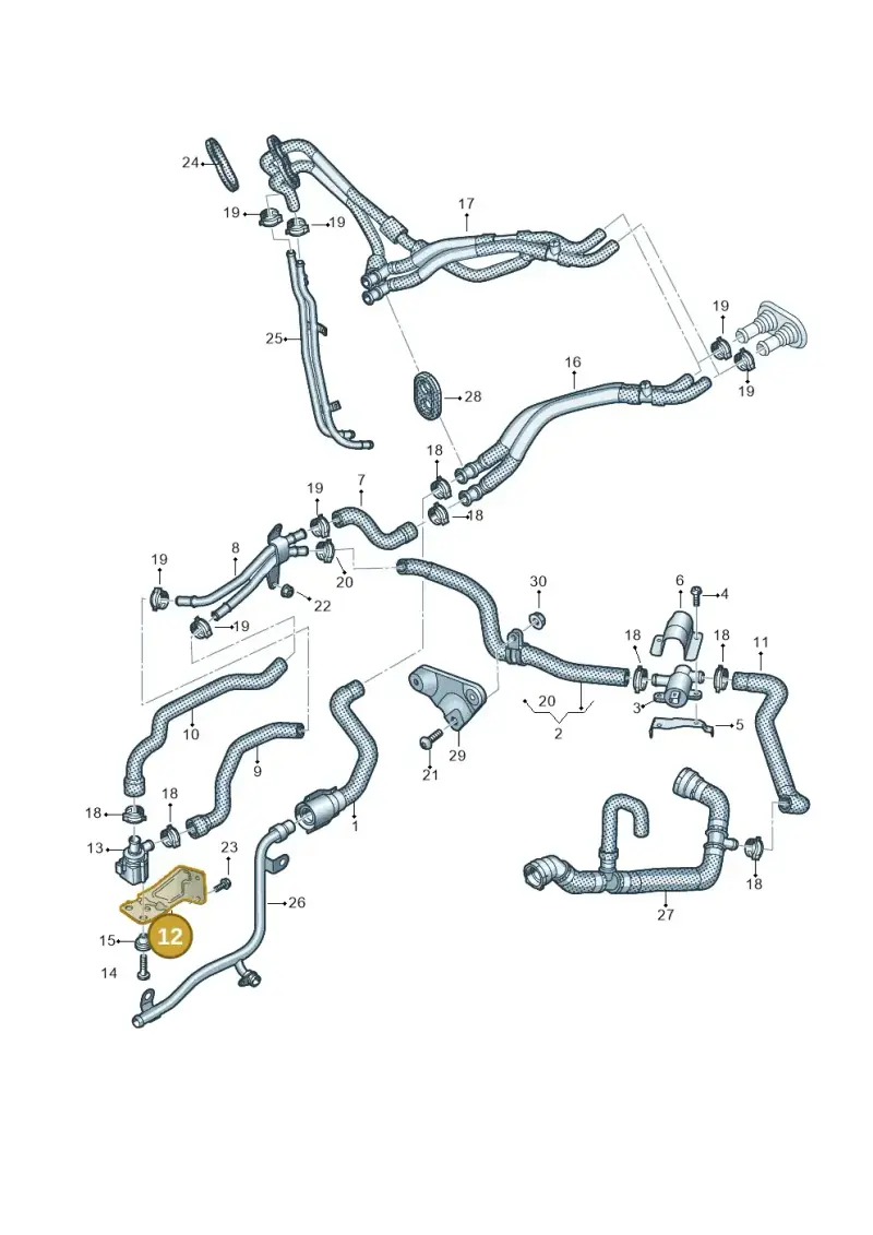 4M0121233DA — Audi Q8 Quattro 3,0 (2018-) diagram 429121060, position 12