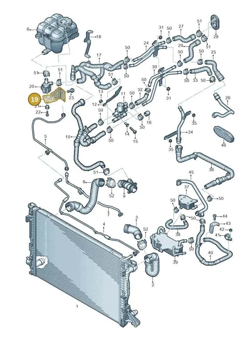4M0121233DA — Audi Q8 Quattro 3,0 (2018-) diagram 859121142, position 19