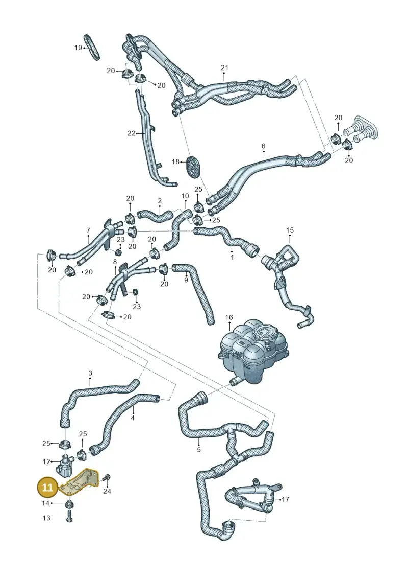 4M0121233DA — Audi Q8 Quattro 3,0 (2018-) diagram 859819470, position 11