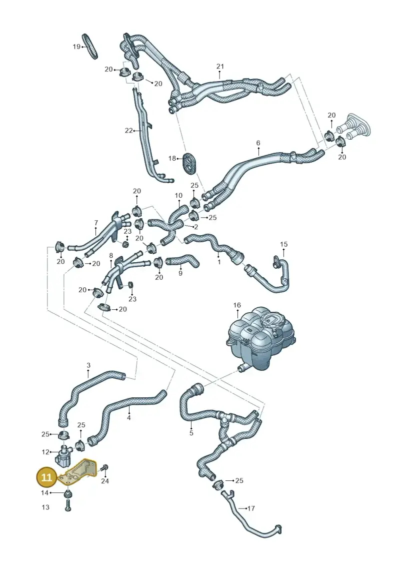 4M0121233DA — Audi Q8 Quattro 3,0 (2018-) diagram 859819450, position 11
