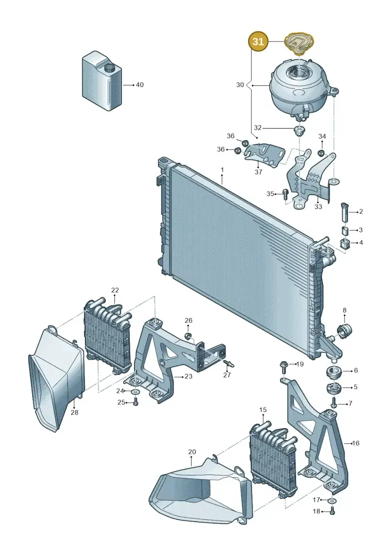 4M0121321Q — Audi A6 2.0 (2018-) diagram 430121120, position 31