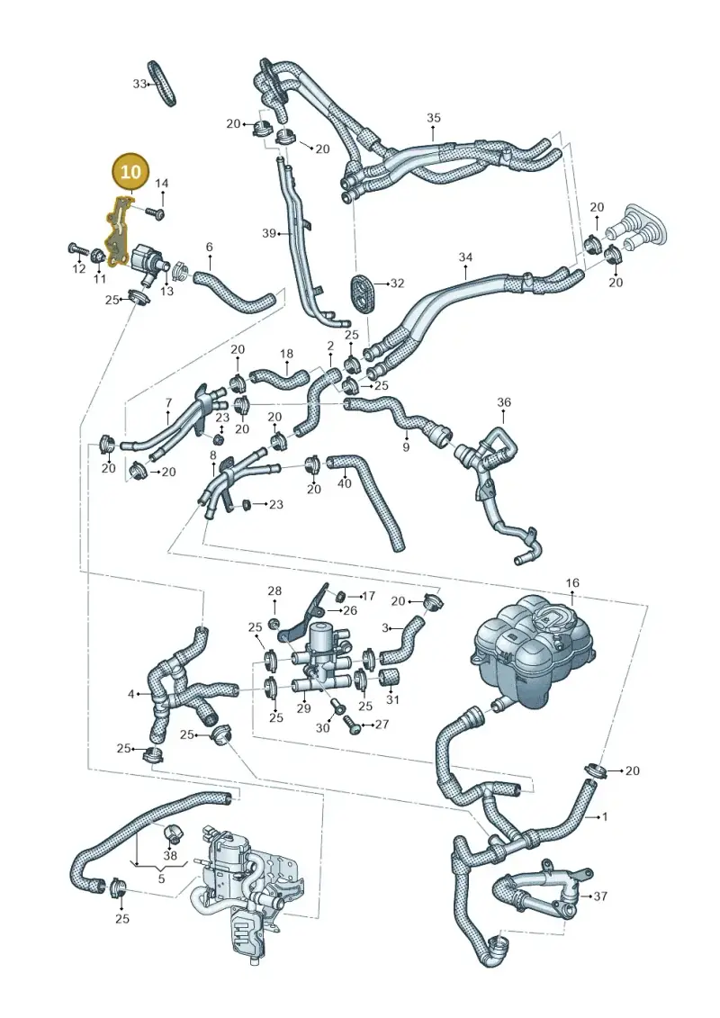 4M0121409A — Audi Q8 Quattro 3,0 (2018-) diagram 859265040, position 10