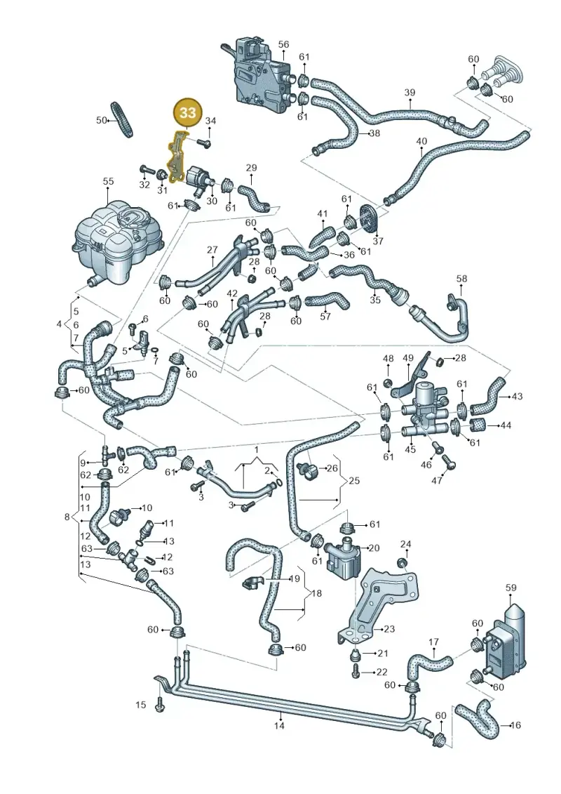 4M0121409A — Audi Q7 qu. 3.0 TDI (2015-2019) diagram 859819460, position 33