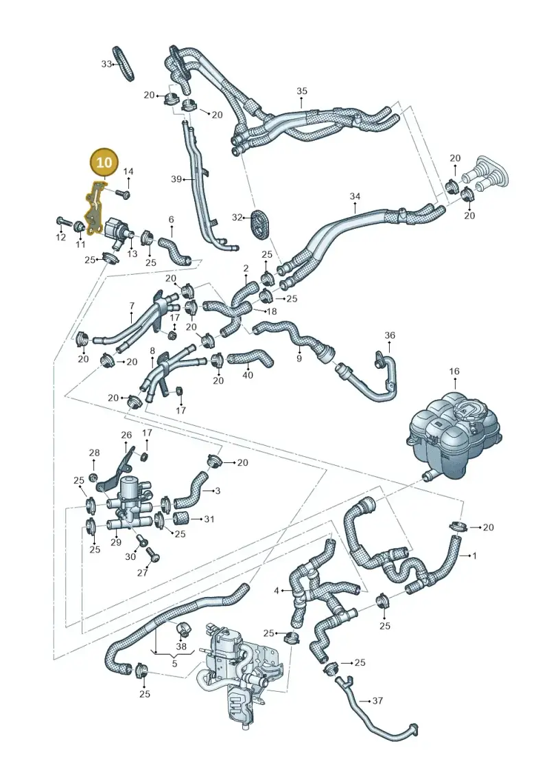 4M0121409A — Audi Q8 Quattro 3,0 (2018-) diagram 859265050, position 10