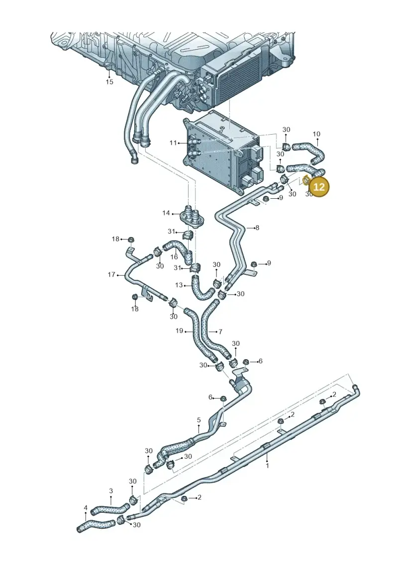 4M0121550D — Audi Q8 Quattro 3,0 (2018-) diagram 859121150, position 12