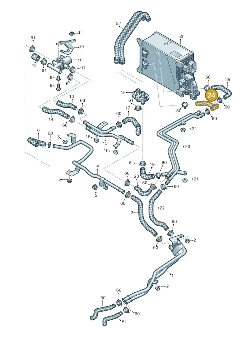 4M0121611A — Audi Q7 qu. 3.0 TDI (2015-2019) diagram 859121530, position 24