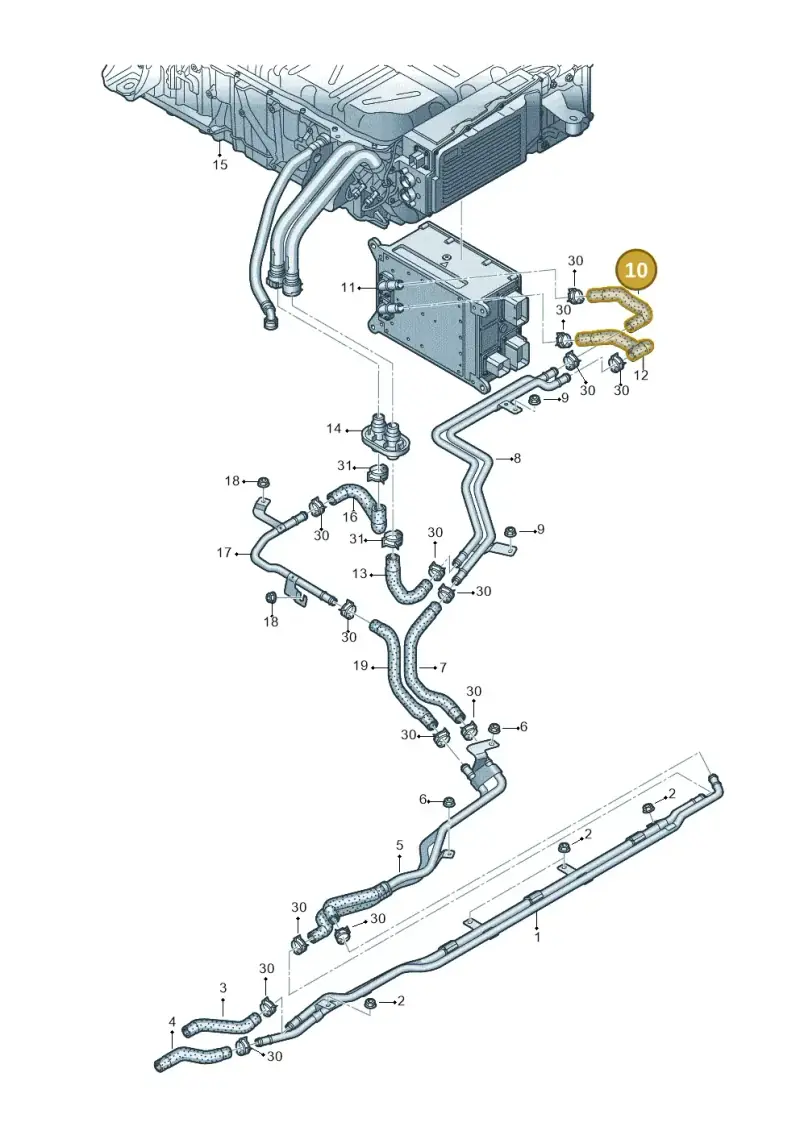 4M0121611A — Audi Q8 Quattro 3,0 (2018-) diagram 859121150, position 10