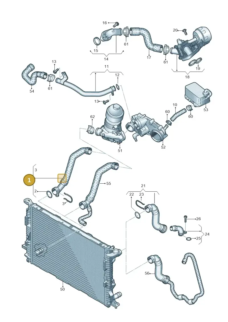 4M0122055BK — Audi Q7 qu. 3.0 TDI (2015-2019) diagram 859121250, position 1
