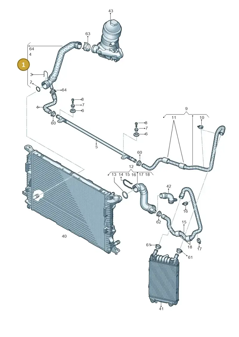 4M0122055BL — Audi Q7 qu. 3.0 TDI (2015-2019) diagram 859121290, position 1