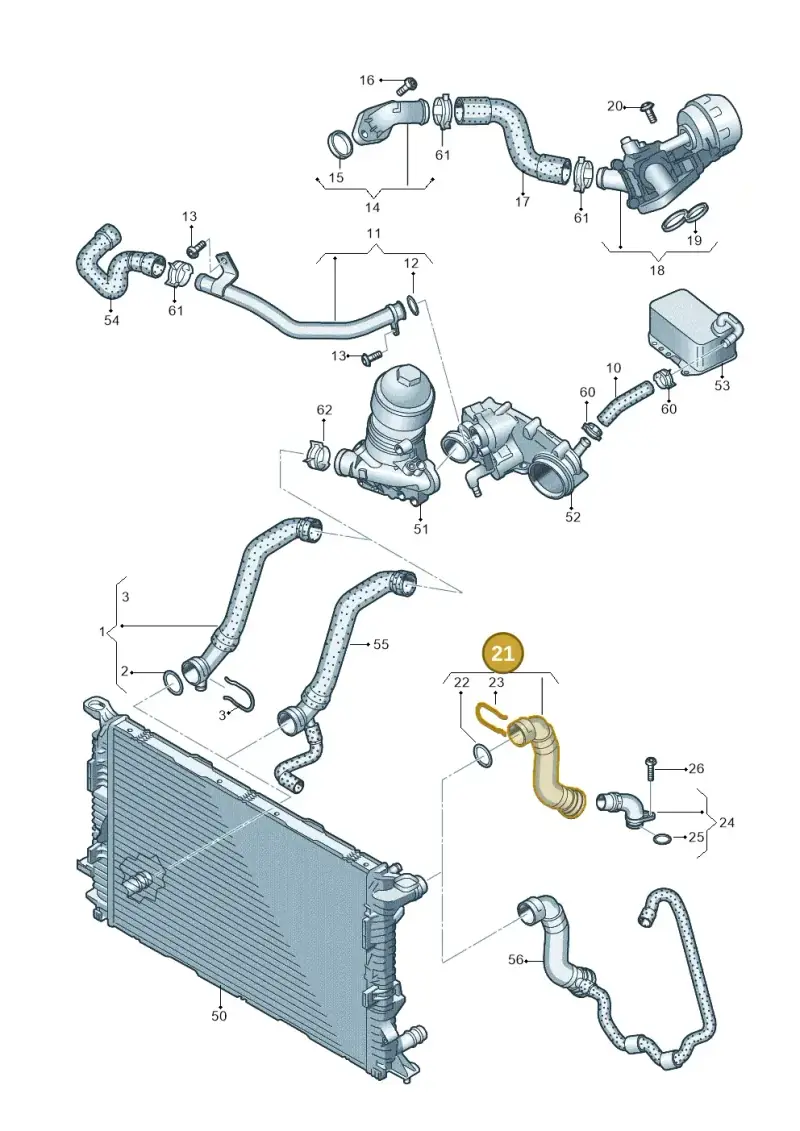 4M0122101CL — Audi Q7 qu. 3.0 TDI (2015-2019) diagram 859121250, position 21
