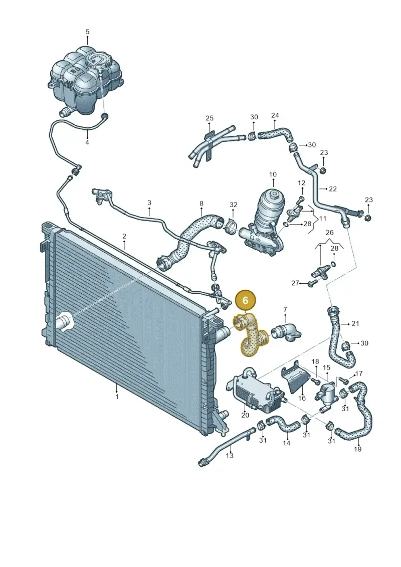 4M0122101CL — Audi Q8 Quattro 3,0 (2018-) diagram 429121040, position 6