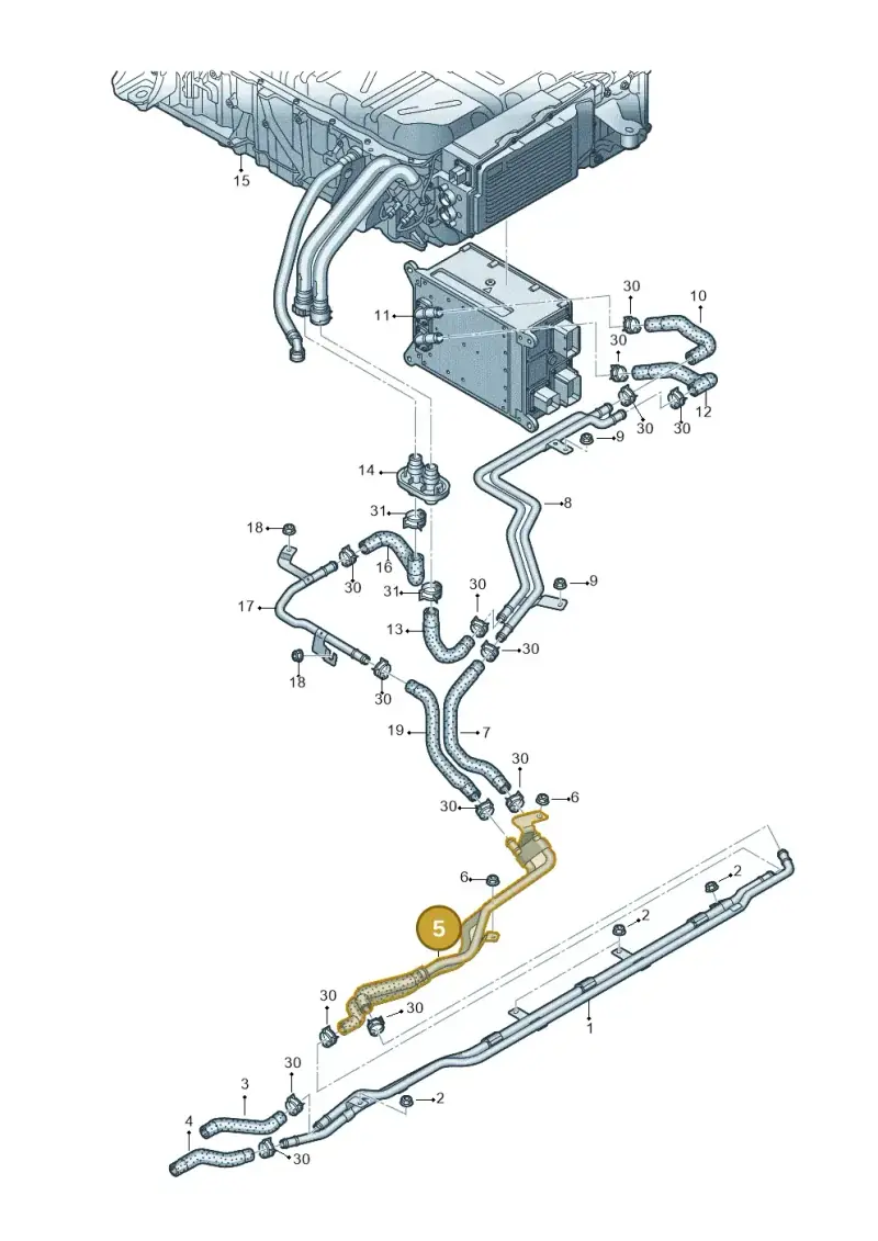 4M0122175L — Audi Q8 (2018-2025) diagram 859121150, position 5