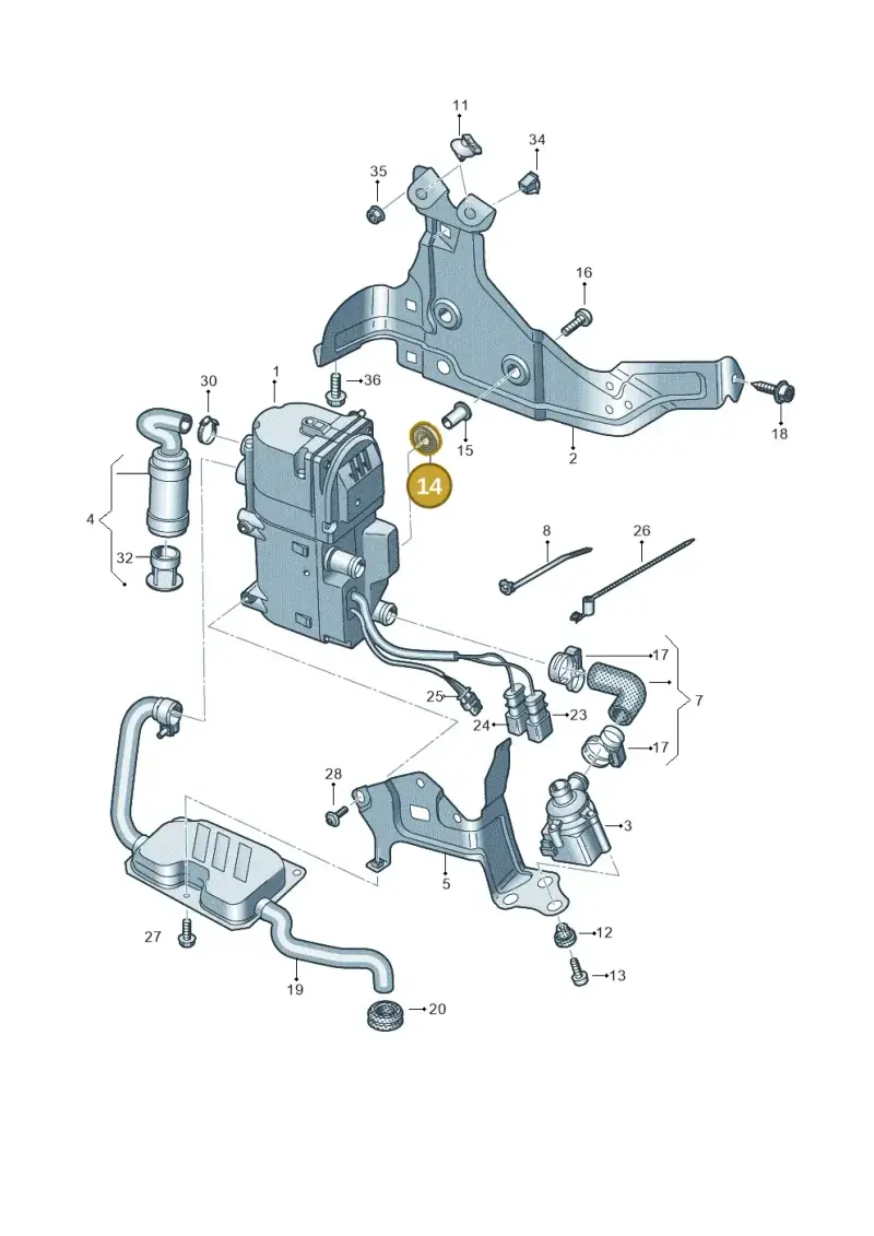 4M0129669 — Audi A8L (2017-2022) diagram 838261000, position 14