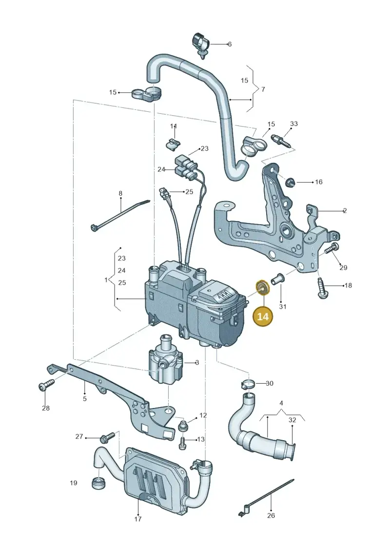 4M0129669 — Audi A5 Sportback (2016-2020) diagram 849261000, position 14