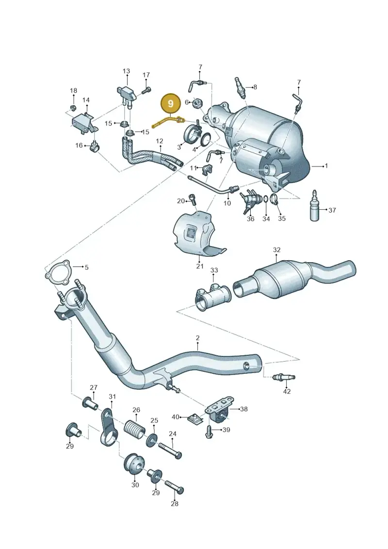 4M0131205D — Audi Q7 qu. 3.0 TDI (2015-2019) diagram 859253700, position 9