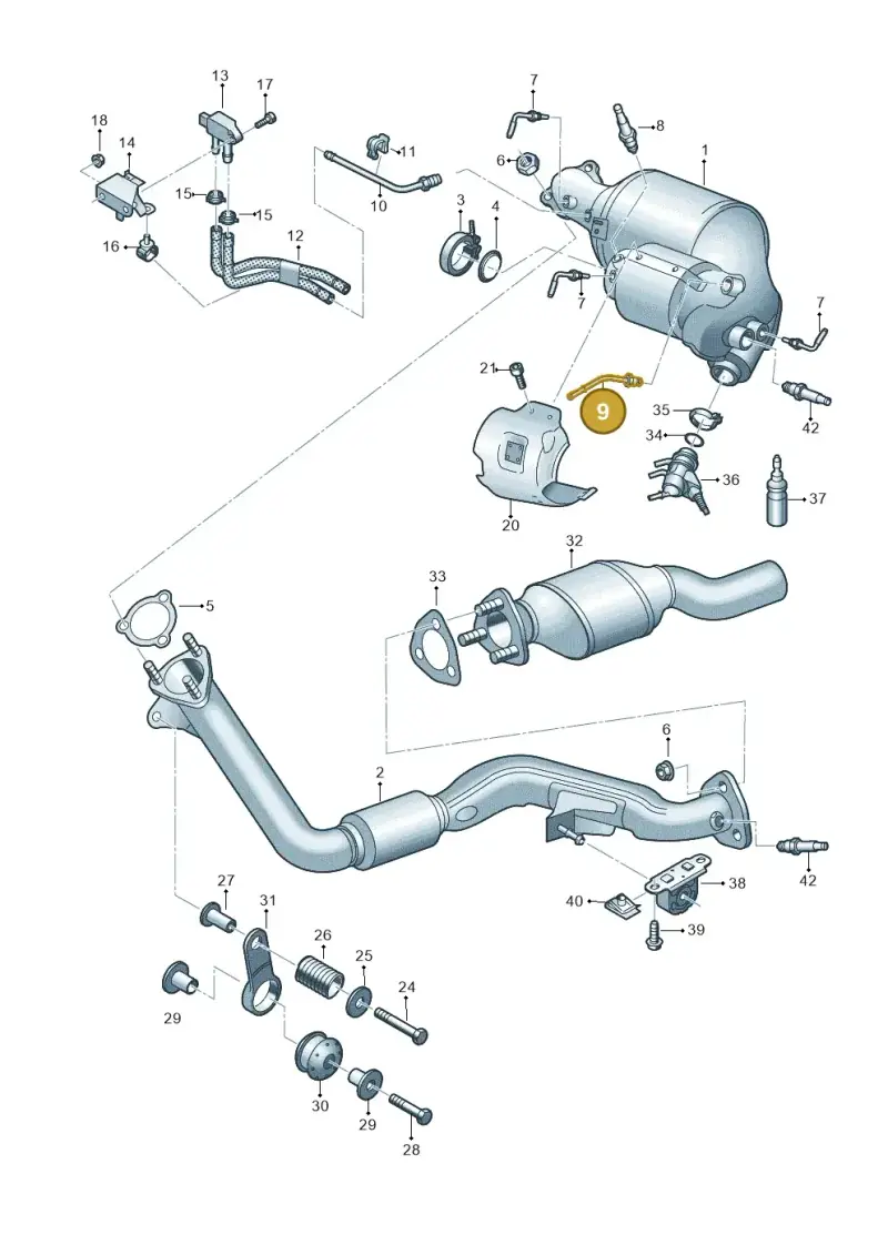 4M0131205D — Audi Q7 qu. 3.0 TDI (2015-2019) diagram 859253720, position 9