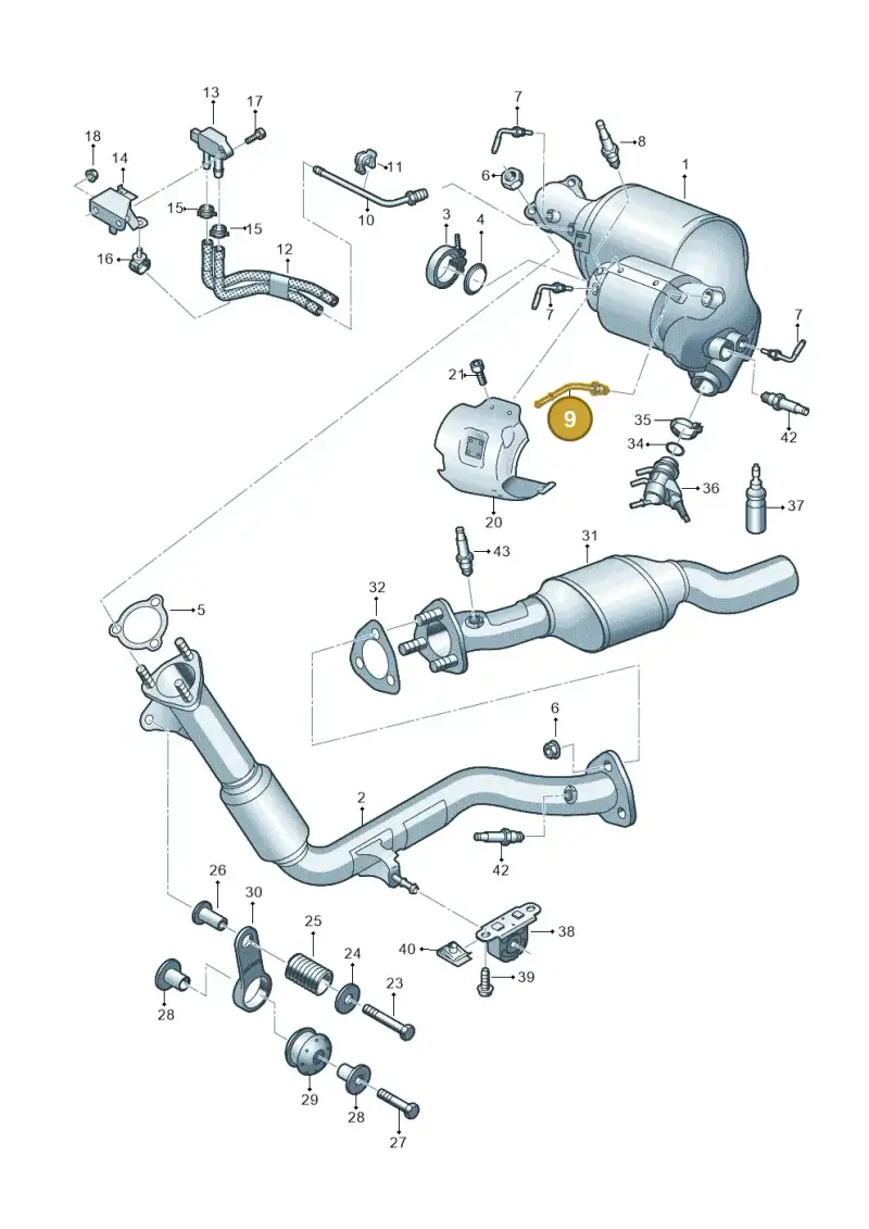 4M0131205D — Audi Q7 qu. 3.0 TDI (2015-2019) diagram 859253740, position 9