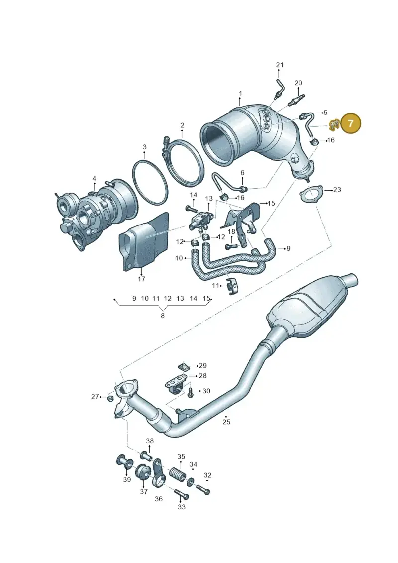 4M0131545 — Audi Q8 Quattro 3,0 (2018-) diagram 429253460, position 7