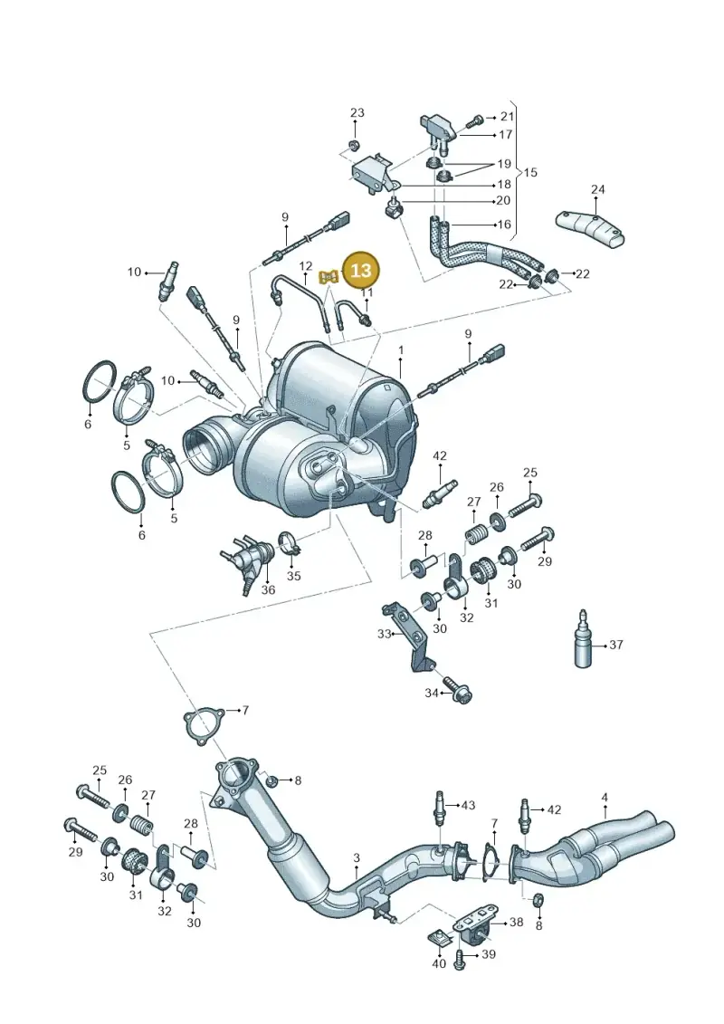 4M0131545 — Audi Q8 Quattro 3,0 (2018-) diagram 429253775, position 13