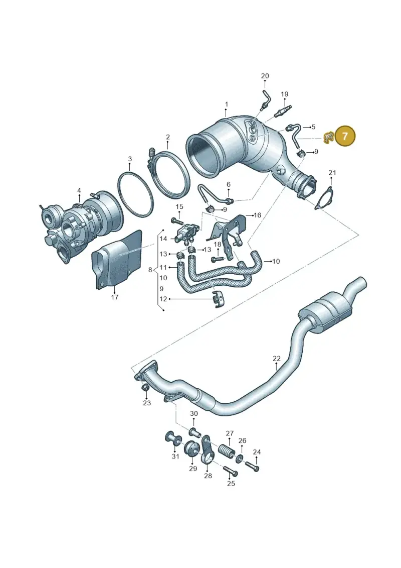 4M0131545 — Audi RS4 Avant (2017-) diagram 438253495, position 7
