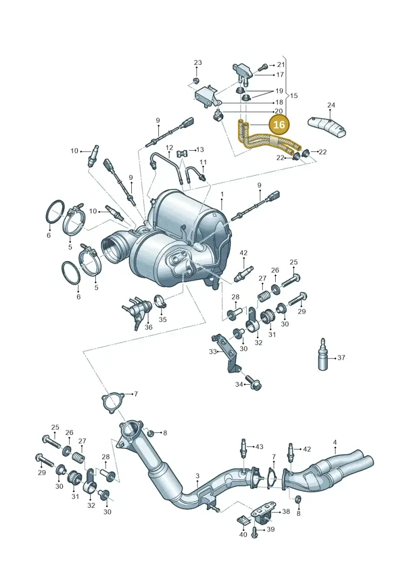 4M0131551C — Audi Q8 Quattro 3,0 (2018-) diagram 429253775, position 16