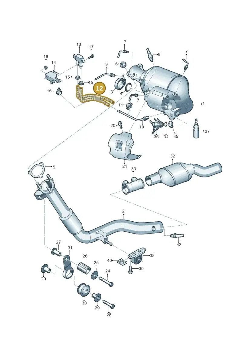 4M0131551C — Audi Q7 qu. 3.0 TDI (2015-2019) diagram 859253700, position 12