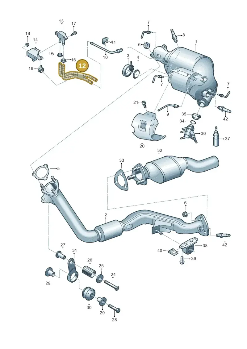 4M0131551C — Audi Q7 qu. 3.0 TDI (2015-2019) diagram 859253720, position 12