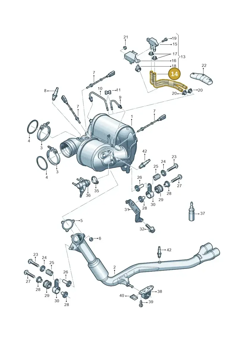 4M0131551C — Audi Q8 Quattro 3,0 (2018-) diagram 859253760, position 14