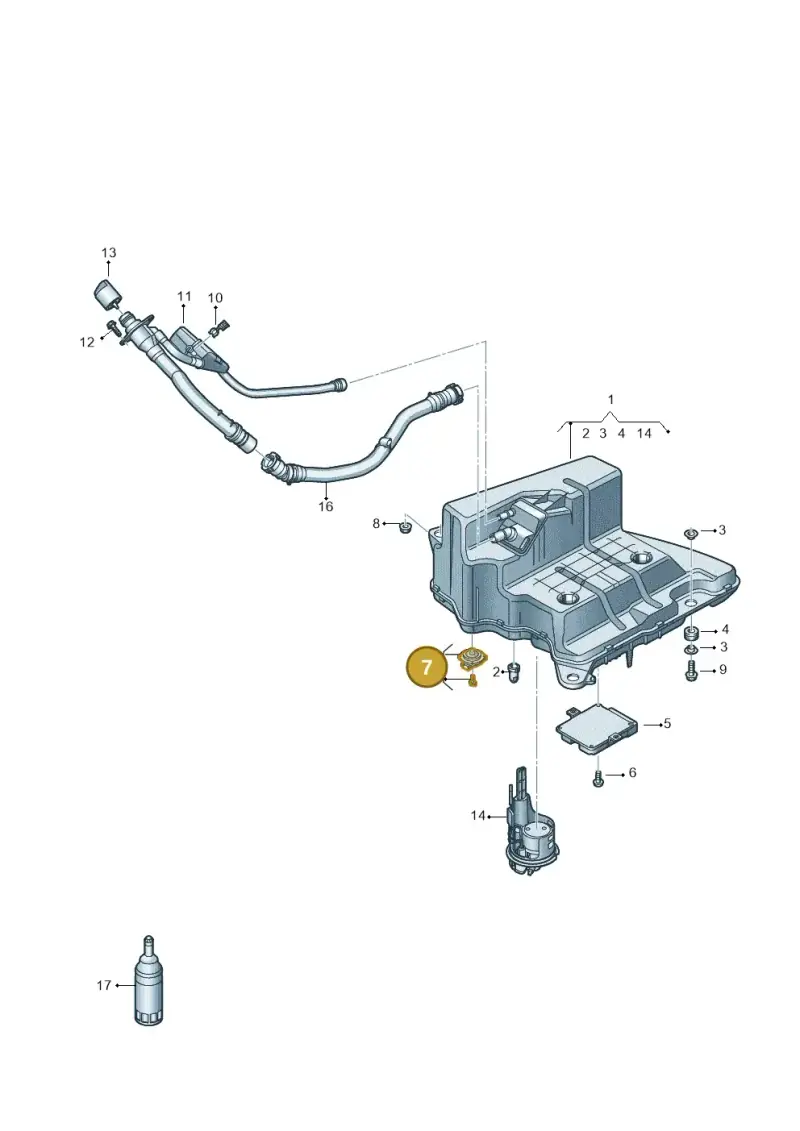 4M0131941C — Audi A5 Cabrio 2.0 (2016-2018) diagram 848201400, position 7