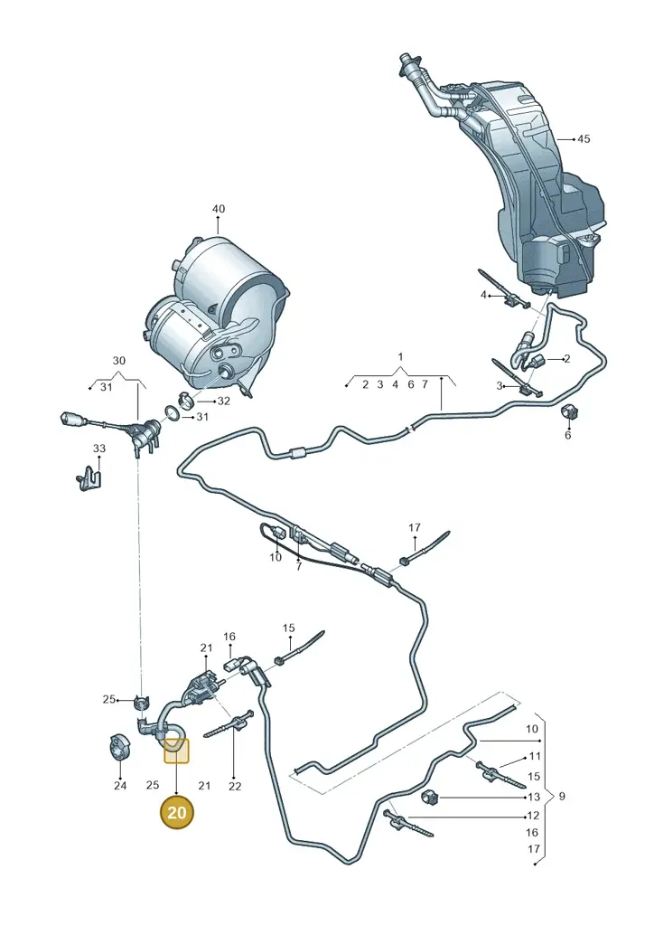 4M0131960 — Audi Q8 Quattro 3,0 (2018-) diagram 859201500, position 20