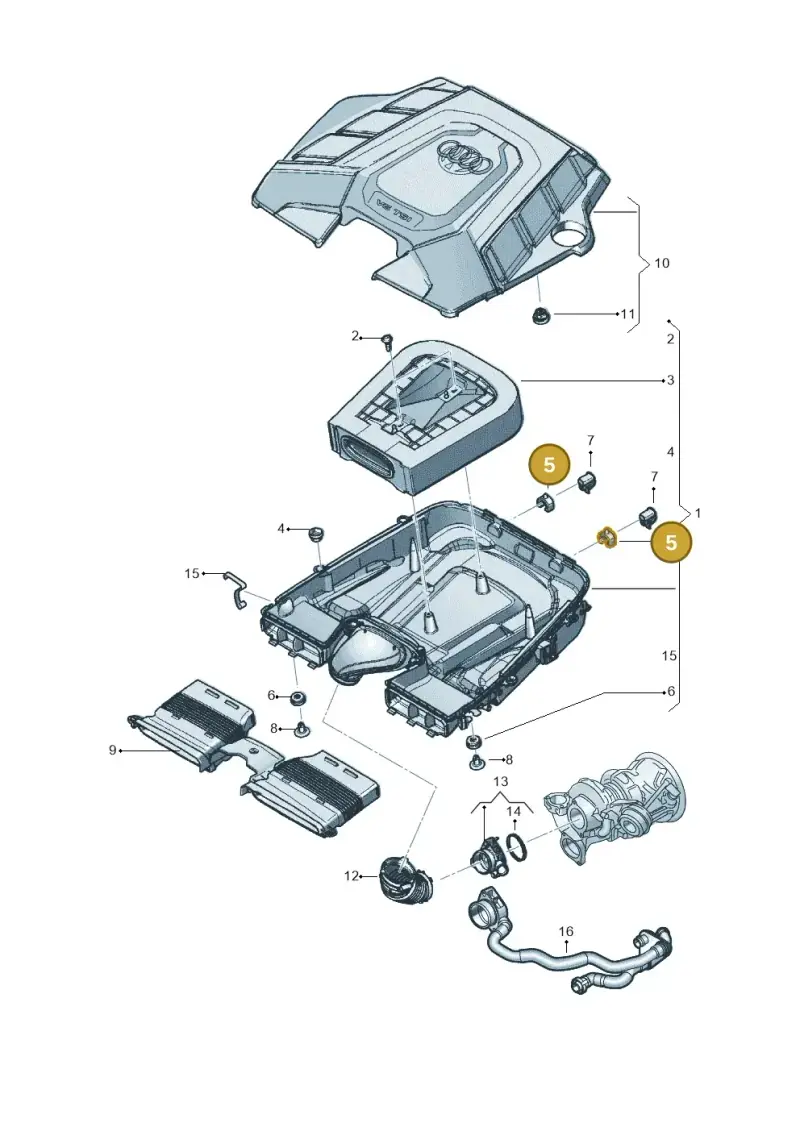 4M0133567A — Audi Q8 Quattro 3,0 (2018-) diagram 429133050, position 5